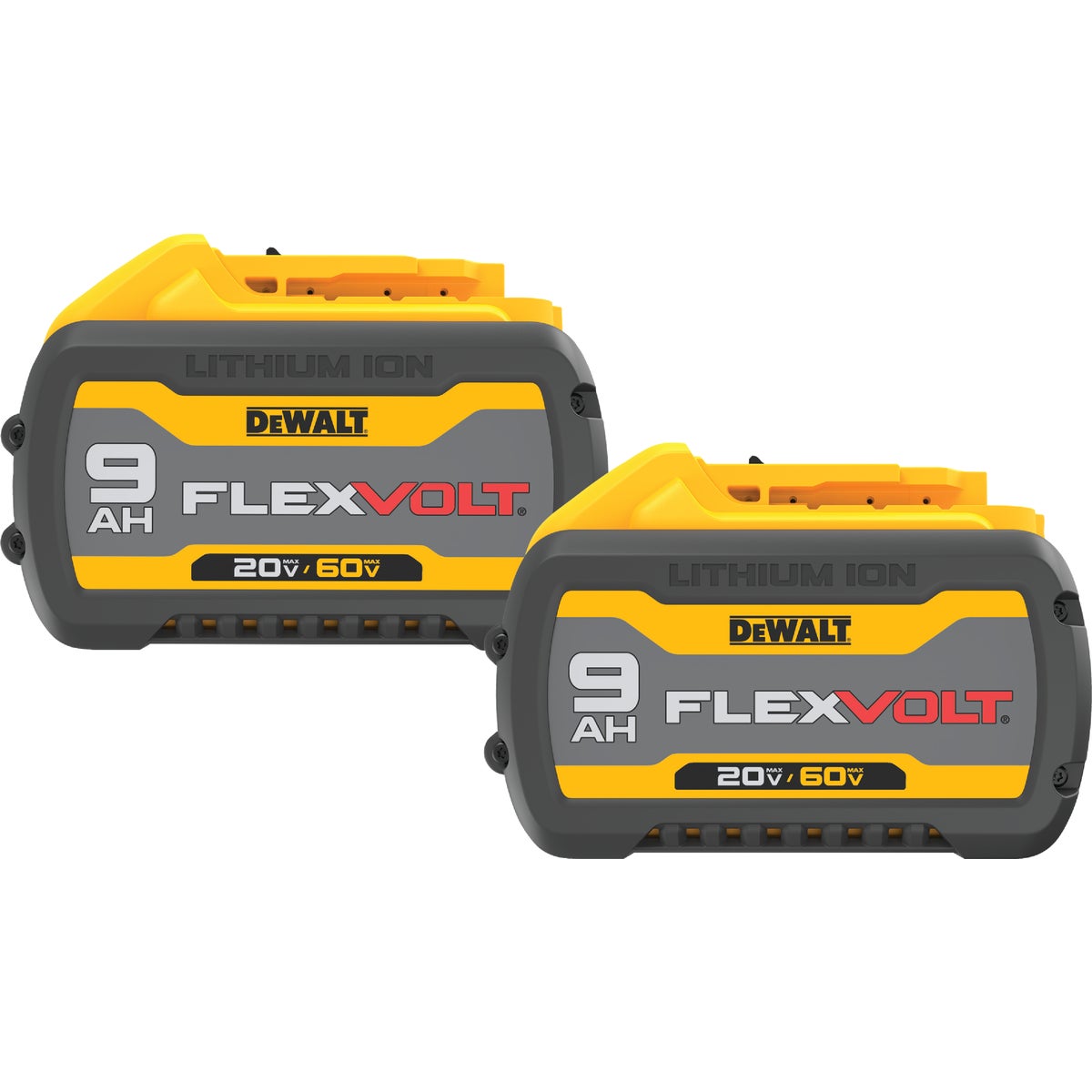 DEWALT FLEXVOLT 20V 60V MAX Lithium Ion 9.0 Ah Battery Pack 2 Pack Anderson Lumber