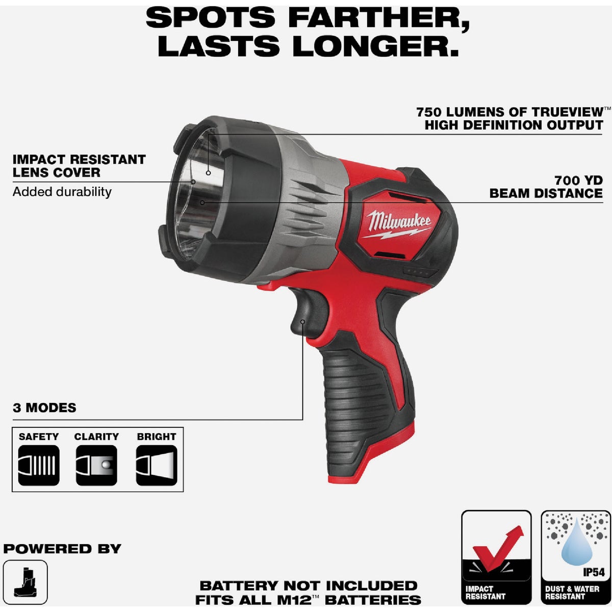 Milwaukee 12v spotlight sale