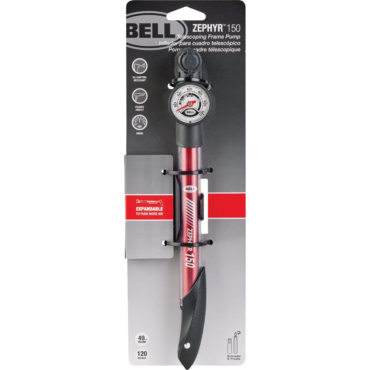 Bell bike pump presta valve online